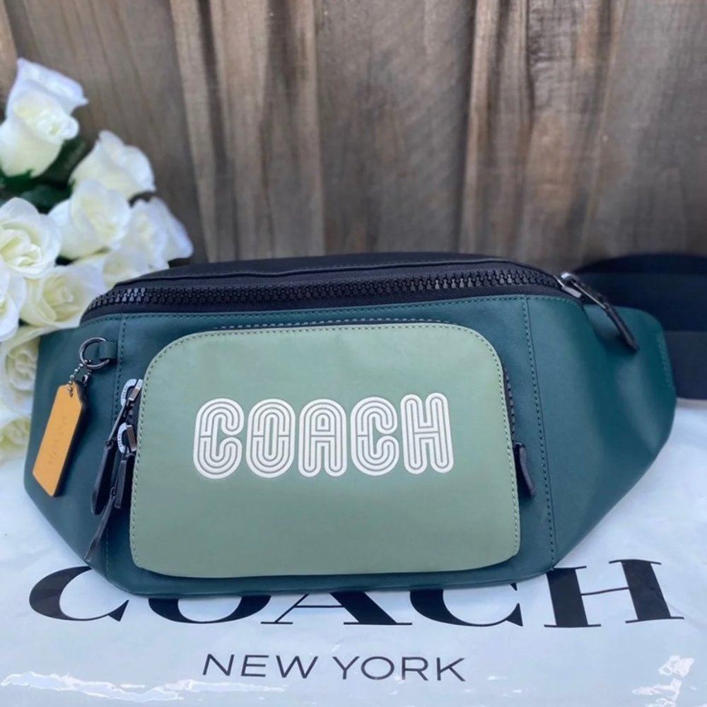 coach Track Belt Bag In Colorblock With Coach Patch C6653